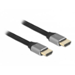 DeLOCK Ultra High Speed HDMI Cable 48 Gbps 8K 60 Hz grey 1 m certified