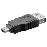 Microconnect USBAFBMINI cable gender changer USB A miniUSB B Black