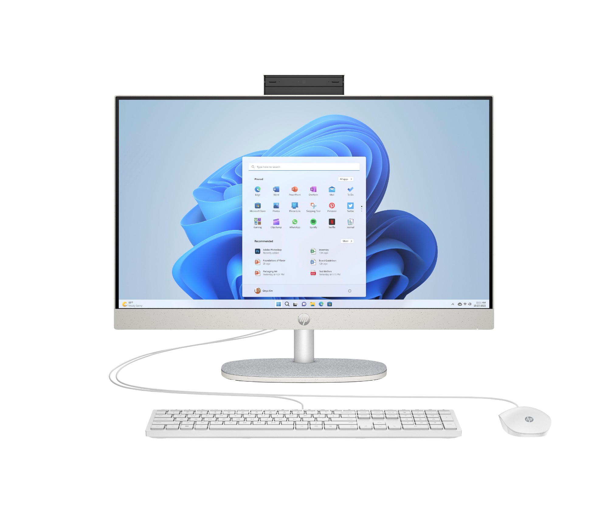 HP All-in-One 24-cr0046na Intel® Core™ i5 i5-1335U 60.5 cm (23.8") 1920 x 1080 pixels All-in-One PC 8 GB DDR4-SDRAM 1 TB SSD Windows 11 Home Wi-Fi 6 (802.11ax) White