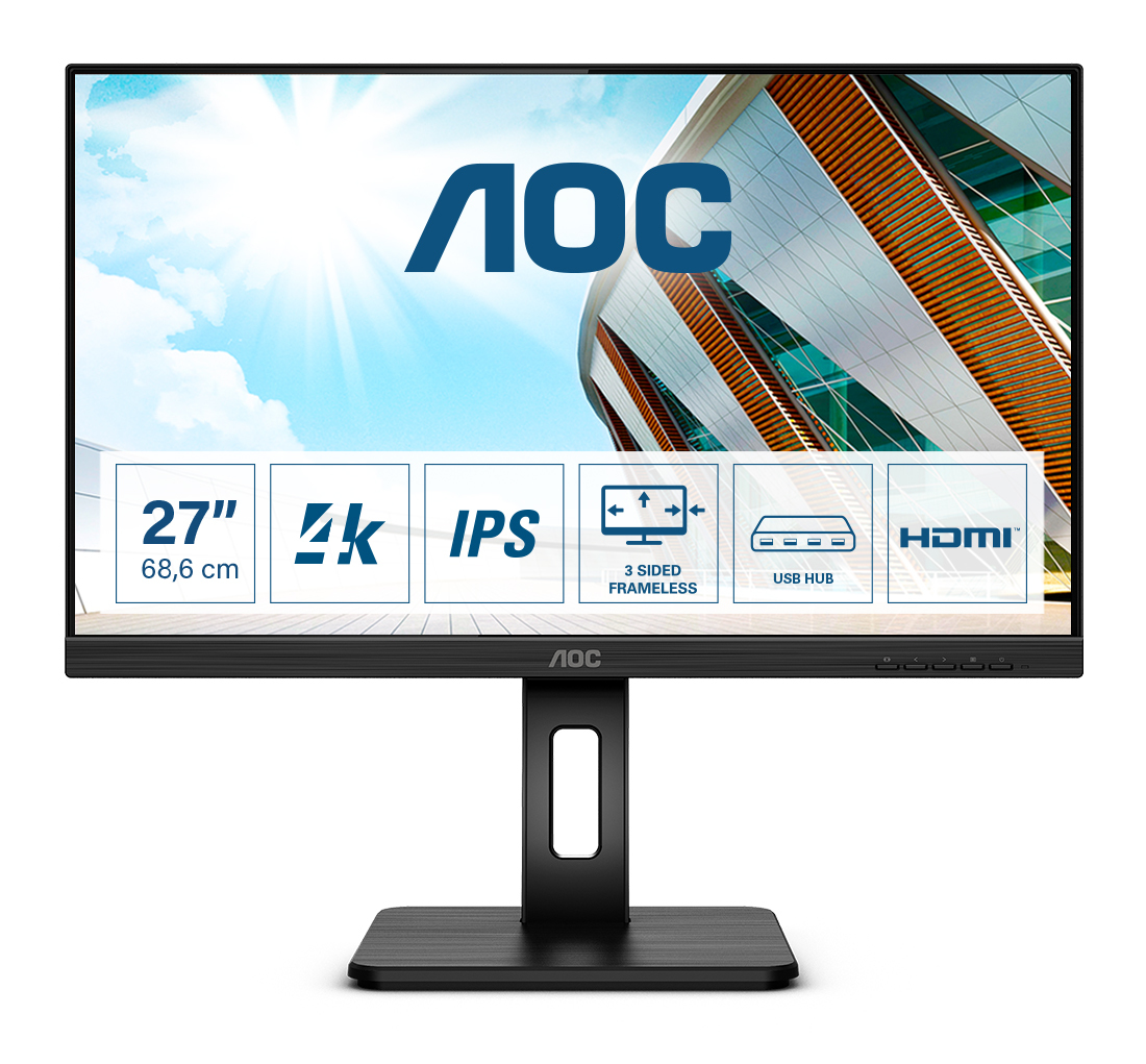 Image of AOC P2 U27P2 LED display 68.6 cm (27") 3840 x 2160 pixels 4K Ultra...