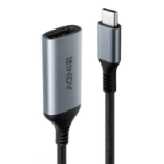Lindy 43426 video cable adapter 0.15 m USB Type-C DisplayPort Grey, Black