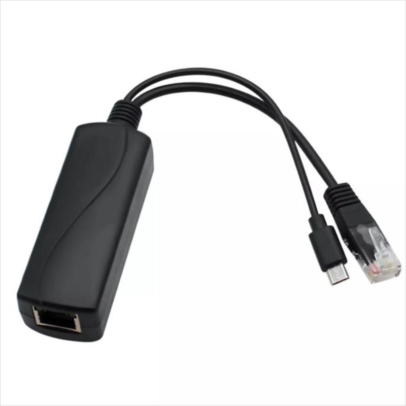 FDL ACTIVE PoE SPLITTER - 48V TO 5V / 2.4A - RJ45 & MICRO USB