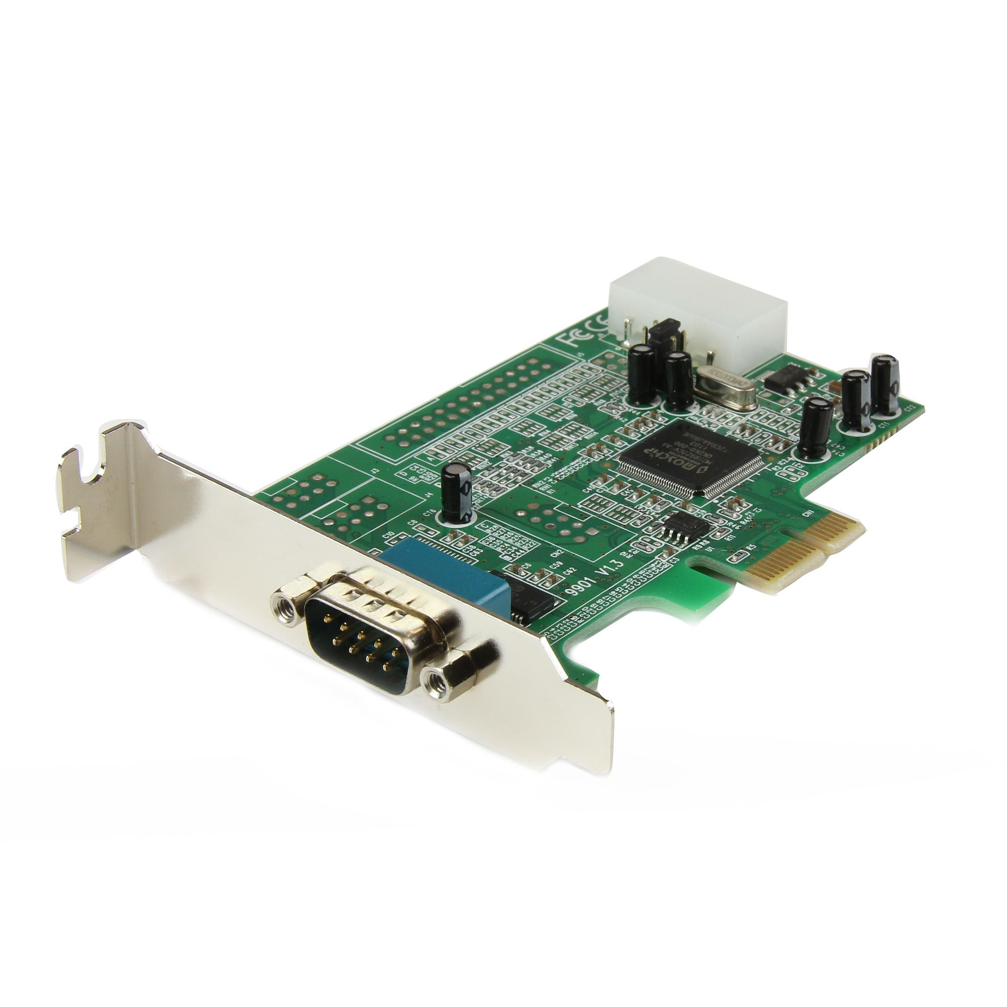 StarTech.com 1-port PCI Express RS232 Serial Adapter Card - PCIe RS232 Serial Host Controller Card - PCIe to Serial DB9 - 16550 UART - Low Profile Expansion Card - Windows & Linux