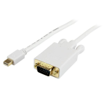 StarTech.com 3 ft Mini DisplayPort to VGA Adapter Converter Cable â€“ mDP to VGA 1920x1200 - White