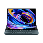 ASUS ZenBook Pro Duo 15 OLED UX582HS-H2002X laptop 39.6 cm (15.6") Touchscreen 4K Ultra HD Intel® Core™ i9 i9-11900H 32 GB DDR4-SDRAM 1 TB SSD NVIDIA GeForce RTX 3080 Wi-Fi 6 (802.11ax) Windows 11 Pro Blue