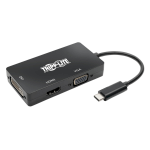 Tripp Lite U444-06N-HDV4KB video cable adapter 6" (0.152 m) USB Type-C DVI-I + VGA (D-Sub) + HDMI Black
