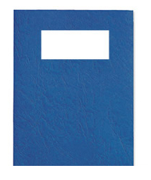 Image of GBC LeatherGrain Binding Covers 250gsm with window A4 Blue (50)