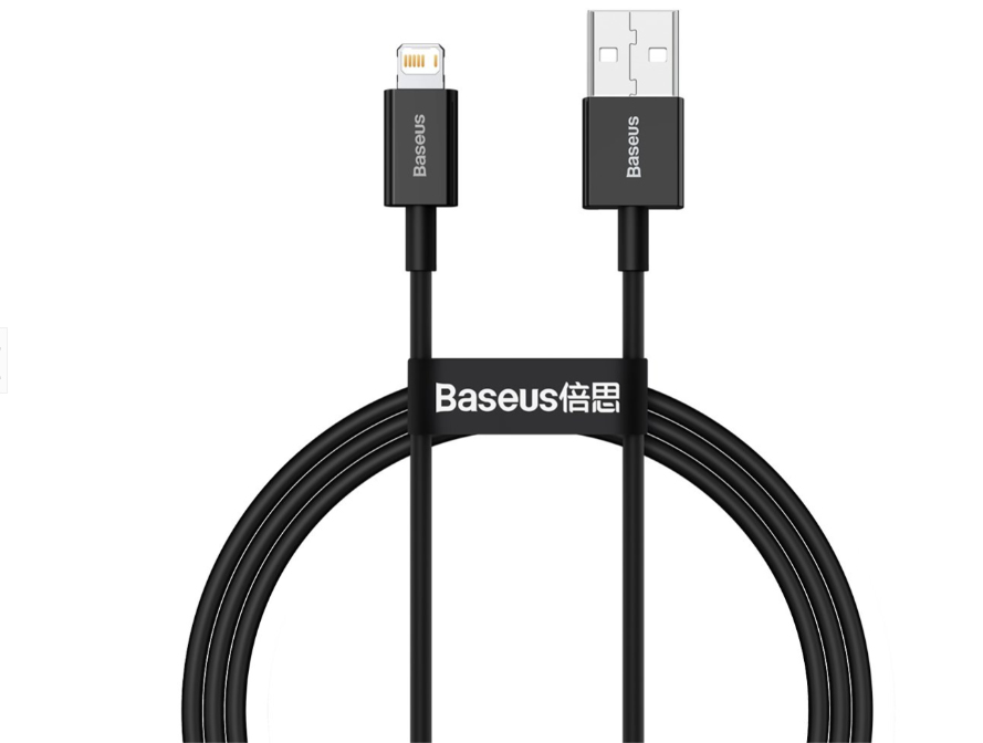 EU Product - Superior Fast Charge USB-A to Lightning Cable, 2.4A, 1m - Black thumbnail