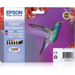 Epson C13T08074021/T0807 Ink cartridge multi pack Bk,C,M,Y,LC,LM Blister Acustic Magnetic, 6x220 pages 6x7,4ml Pack=6 for Epson Stylus Photo P 50/PX/PX 730/R 265