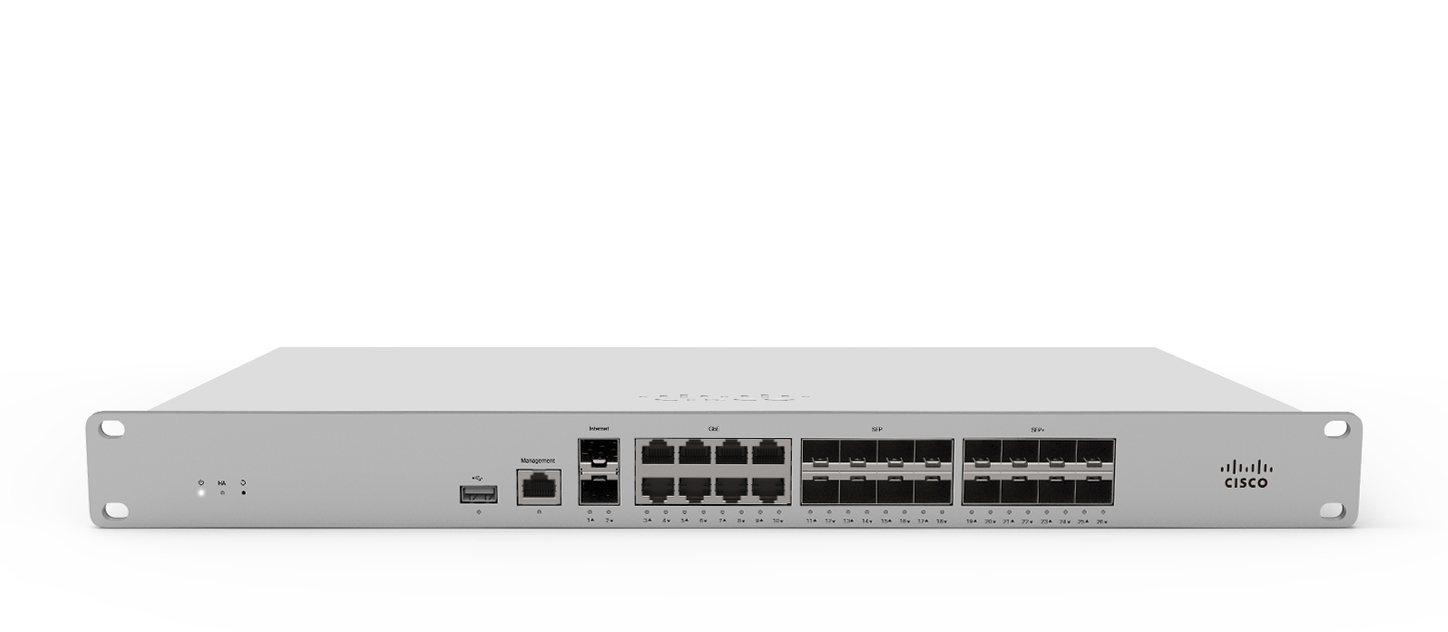 Image of Cisco Meraki MX450 hardware firewall 1U 6 Gbit/s