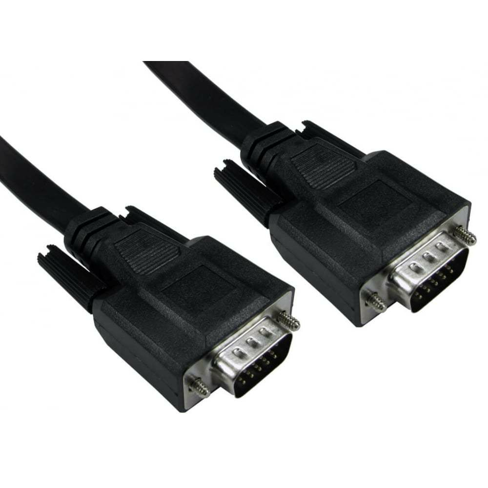 Cables Direct CDEXFLAT-02K VGA cable 2 m VGA (D-Sub) Black