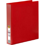 MARBIG CLEAR VIEW INSERT BINDER A4 3D RING 38MM RED