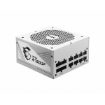 MSI MPG A750GF WHITE UK PSU '750W, 80 Plus Gold certified, Fully Modular, 100% Japanese Capacitor, Flat Cables, ATX Power Supply Unit, UK Powercord, White, Support Latest GPU'
