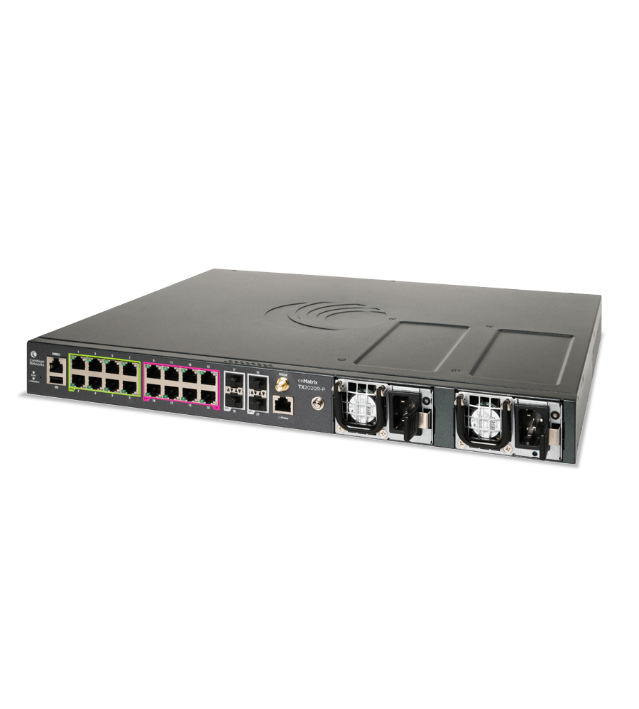 MXTX2020GXPA10 CAMBIUM NETWORKS cnMatrix TX 2020R-P Intelligent Ethernet PoE - Switch - 1 Gbps