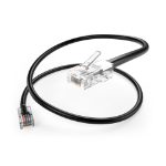 UNC PC5E-50F-BLK networking cable Black 600" (15.2 m) Cat6