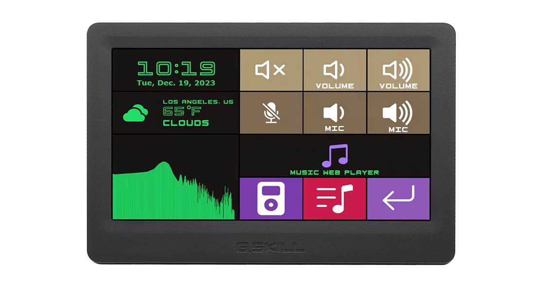 7inch touch display widget dashboard WigiDash