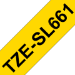 Brother TZE-SL661 DirectLabel black on yellow self-laminating 36mm x 8m for Brother P-Touch TZ 3.5-36mm/HSE/6-36mm
