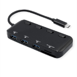 ROLINE 14.02.5059 laptop dock/port replicator USB 3.2 Gen 1 (3.1 Gen 1) Type-C Black