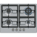 Bosch Serie 4 PGH6B5K90 hob Stainless steel Built-in 60 cm Gas 4 zone(s)