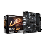 Gigabyte A520M DS3H V2 Motherboard - Supports AMD Ryzen 5000 Series AM4 CPUs, up to 4733MHz DDR4 (OC), PCIe 3.0 x16, GbE LAN, USB 3.2 Gen 1