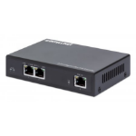 Intellinet 2-Port Gigabit Ultra PoE Extender, Adds up to 100 m (328 ft.) to PoE Range, PoE Power Budget 60 W, Two PSE Ports with 30 W Output Each, IEEE 802.3bt/at/af Compliant, Metal Housing
