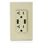 Leviton T5832-I socket-outlet NEMA 5-20R Ivory