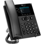 Poly Poly VVX 250 4-line Desktop Business IP Phone with dual 10/100/1000 Ethernet ports.