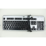 HP 537747-151 keyboard USB Greek Black, Silver