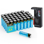 Maplin 40x AA LR6 1.5V Alkaline Batteries 7 Year Shelf Life inc Battery Tester