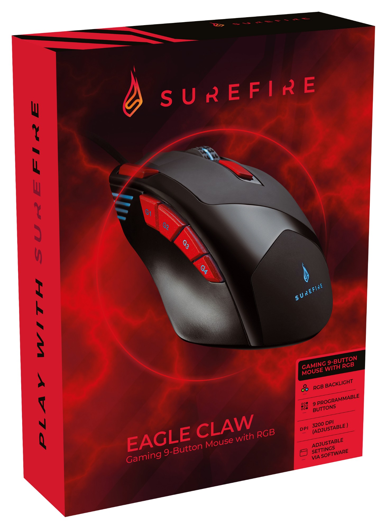48817 SUREFIRE EAGLE CLAW GAMING MOUSE RGB