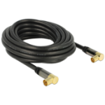 DeLOCK 88917 coaxial cable 5 m IEC RG-6/U Black