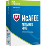 McAfee AntiVirus Plus 2018 Base license 10 license(s) 1 year(s)