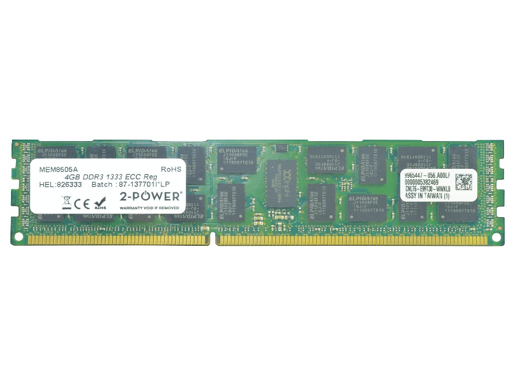 2-Power 2P-9J5WF memory module 4 GB 1 x 4 GB DDR3L 240-pin DIMM ECC