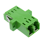 InLine Fiber Optical Adapter Duplex LC/LC SM Ceramic Sleeve green with flange