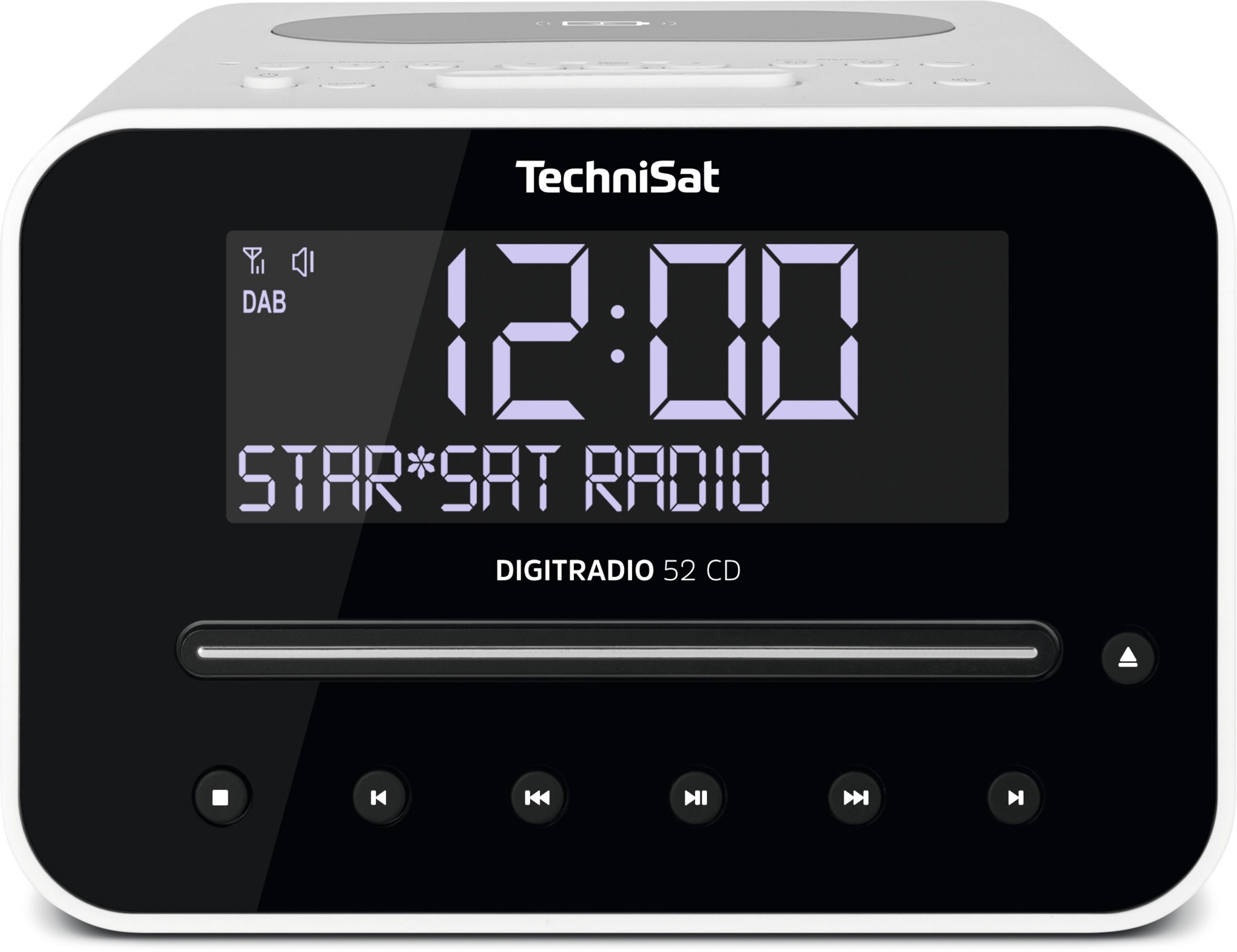Photos - Radio / Table Clock TechniSat 0000/3939 Portable Analog & digital Black, White 0001/3939 
