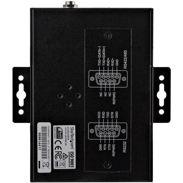 StarTech.com 4 Port Serial Hub USB to RS232/RS485/RS422 Adapter - Industrial USB 2.0 to DB9 Serial Converter Hub - IP30 Rated - Din Rail Mountable Metal Serial Hub - 15kV ESD Protection