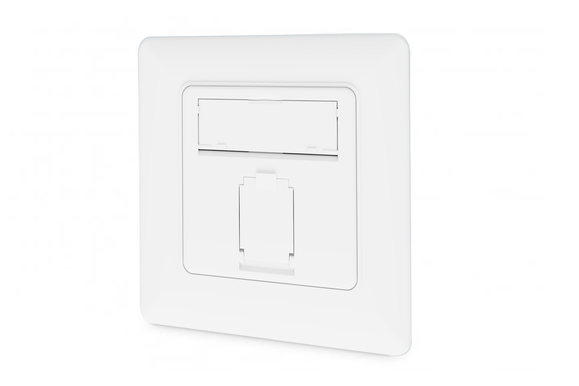 Digitus CAT 6A class EA network socket, design-compatible, shielded, flush-mounted, 4 directions