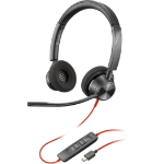 POLY Blackwire 3320 Microsoft Teams Certified USB-C Stereo Headset with USB-C/A Adapter
