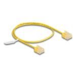 DeLOCK RJ45 Network Cable Cat.6 UTP Ultra Slim 0.5 m yellow with short plugs
