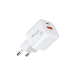 Equip 2-Port 20W GaN USB PD Charger, USB-C x 1, USB-A x 1, 25pcs/pack