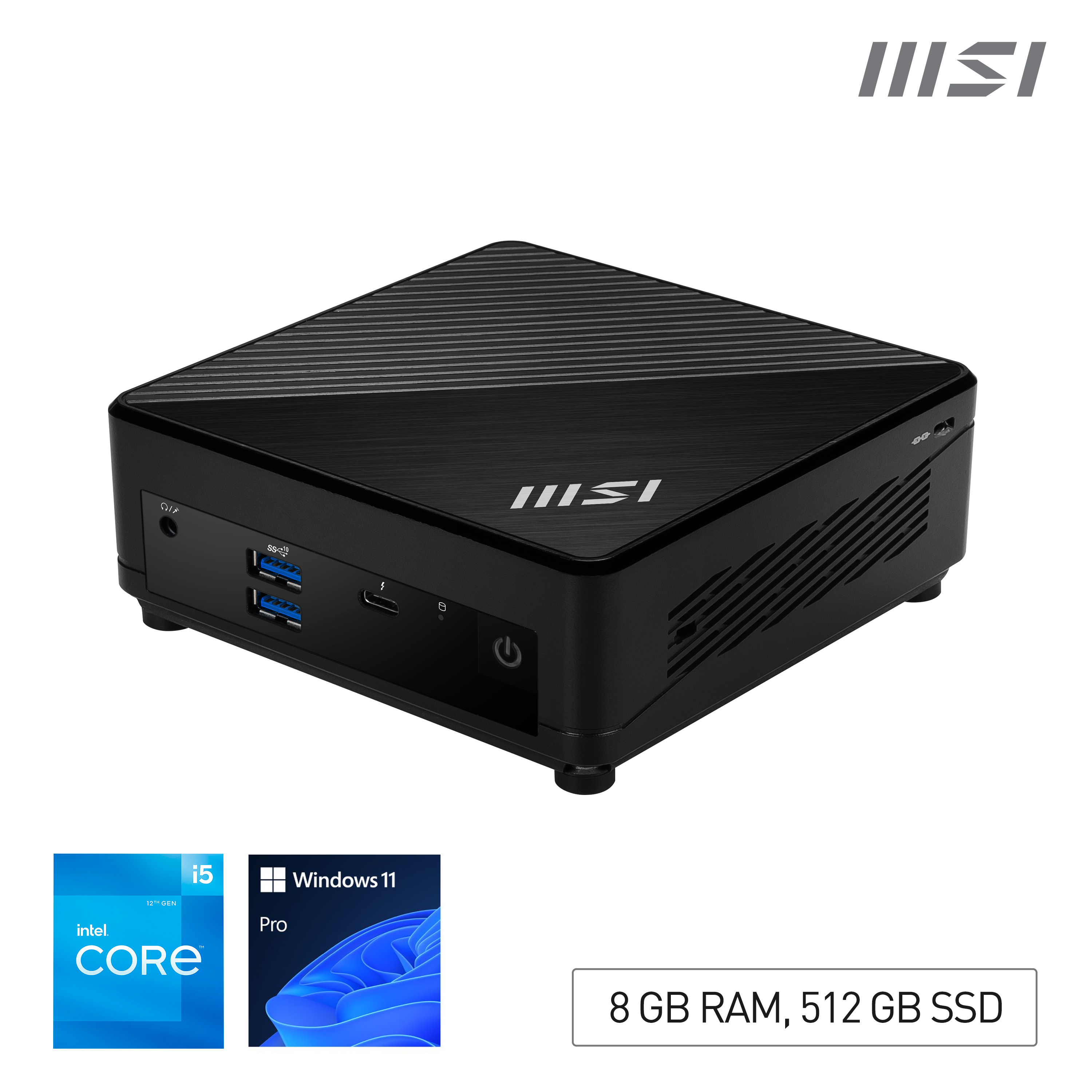 Image of MSI Cubi 5 12M Intel Core i5 1235U Desktop PC, 8GB RAM, 512GB SSD,...