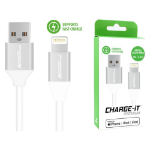 Advanced Accessories CHARGE-iT MFi Premium Lightning Cables Supports Fast Charge & Sync for Apple Lightning devices - 1 Metre - Blue