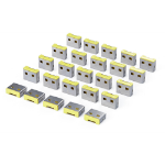StarTech.com USB-A Port Blocker Replacement Plugs, 25-Pack Spare Locking Inserts for USB-A-PORT-BLOCKER, Snap-In Reusable USB-A Dust Covers for Laptops & Computers
