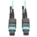 Tripp Lite N842-05M-12-MF 40G MTP/MPO Multimode OM3 Plenum-Rated Fiber Optic Cable (M/F), 12 Fiber, 40GBASE-SR4, Aqua, 5 m
