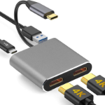 FDL USB TYPE C TO DUAL HDMI 2.0 ADAPTOR + POWER & DATA M/F/F