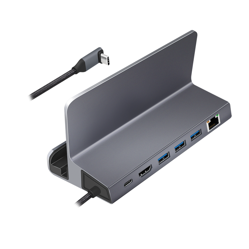 Image of LogiLink USB 3.2 Gen 1 Docking Station, USB-C, 6-Port, PD, silver