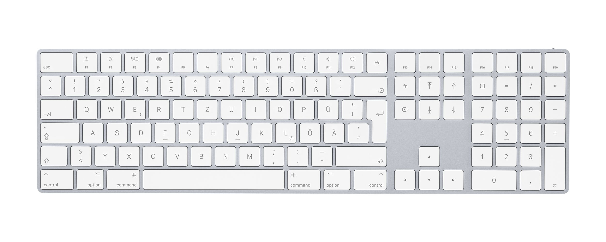 Image of Apple MQ052D/A keyboard Bluetooth QWERTZ German White