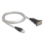 DeLOCK 64268 seriële kabel Zwart, Transparant 1 m USB Type-A DB-9