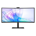 Samsung 34' ViewFinity S65VC UWQHD Ultra 3440x1440 1000R 5ms VA Curved DP HDMI Headphone USB-C LAN HAS Tilt Swivel Business IR Camera Monitor