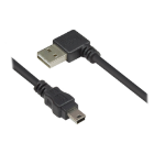 Alcasa 3310-EU005W USB-kabel USB 2.0 0,5 m USB A Mini-USB B Zwart